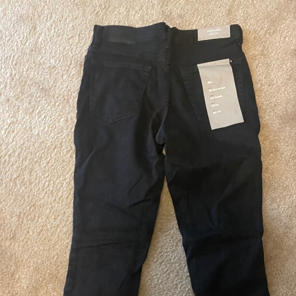 NEW Everlane Black Slim Fit "The Uniform" Jeans - 30 x 32